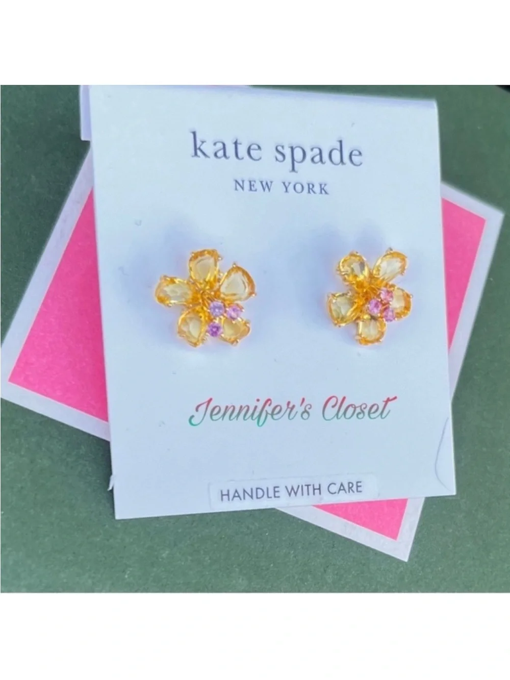 Kate Spade Cz. Flower Stud Earrings / NWT